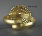 Preview: 925 Silber - Ring Gold Perle - Zirkonia - 14k Vergoldet - Süsswasserperle - Eleganter Schmuck - Verstellbar - Handmade -  Geschenk für Sie